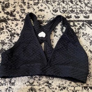 Booty by Brabants black Croco Skin Deep V top